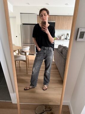 R13 Boyfriend Jean Vintage Grey